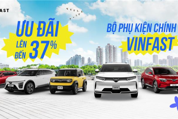 VinFast Ưu Đãi Phụ Kiện Chính Hãng Đến 37%