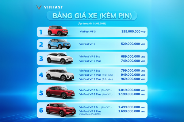 Chính Sách Giá Bán Các Dòng Xe Ô Tô Điện VinFast Tại Thị Trường Việt Nam