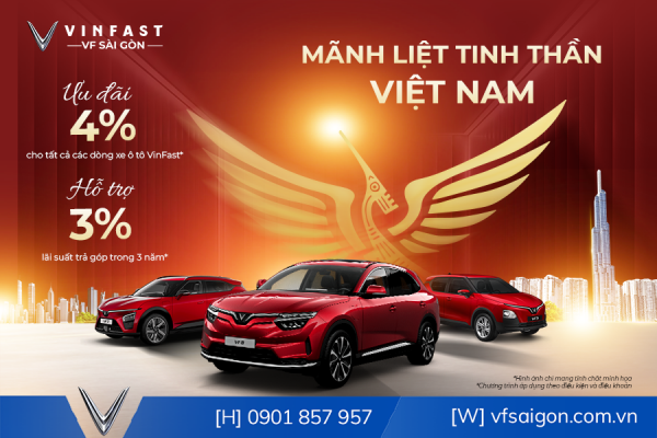 GIẢM GIÁ KHỦNG 4% TOÀN BỘ DÒNG XE ĐIỆN VINFAST