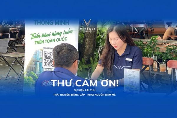 THƯ CẢM ƠN KHÁCH HÀNG TỪ SỰ KIỆN LÁI THỬ 20/09