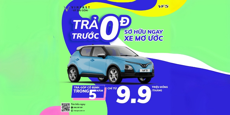 🚗 SỞ HỮU VF 5 CHỈ VỚI 0 ĐỒNG TRẢ TRƯỚC